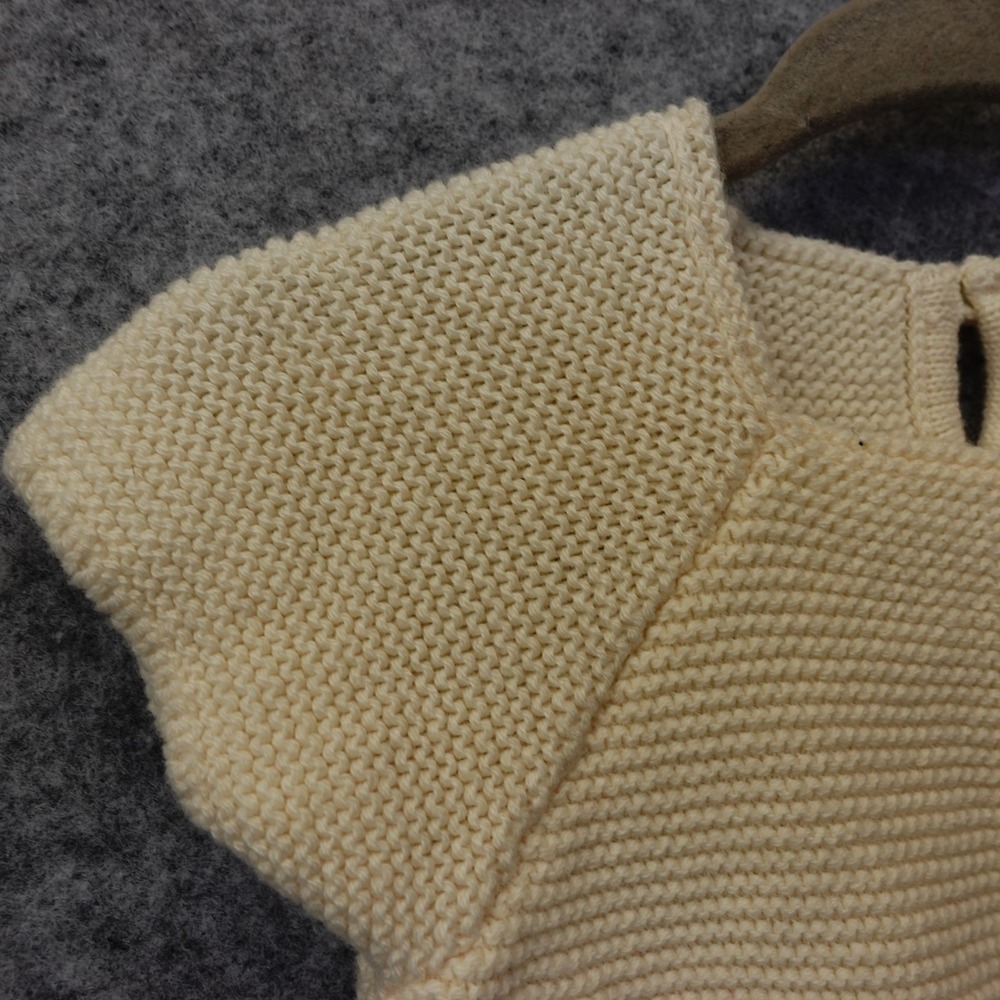 Sweater Knit Dress Baby Girl 3 6 Mos Cream Wool Deer Nordic HANNA ANDERSSON - Picture 7 of 12